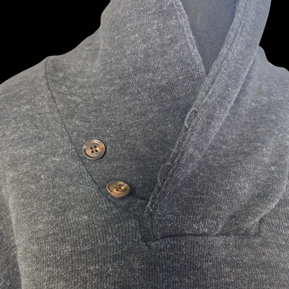 Ralph Lauren Charcoal Pullover Sweater With Elbow Patches Size L - Picture 2 of 7